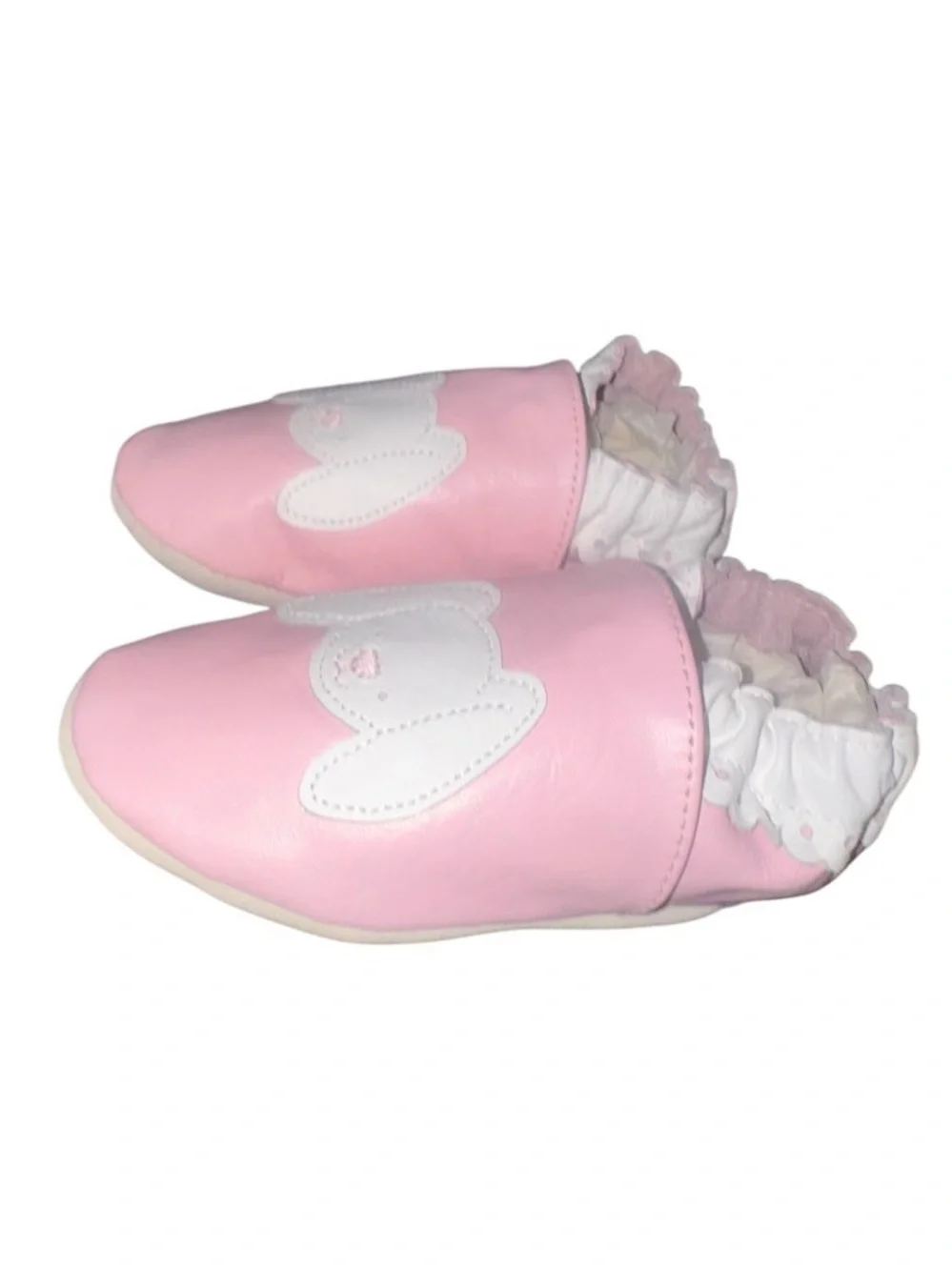 NIP 🐰NEW💥 ROBEEZ Bunny soft sole baby girls shoes size 18-24 months 5 5.5 6